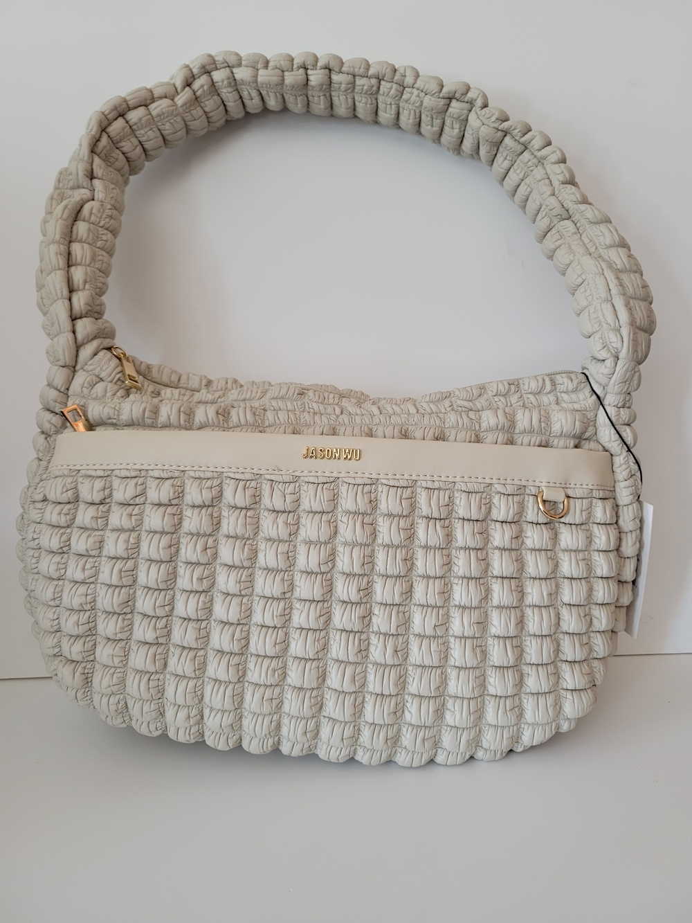 Jason Wu Ivory Quilted Shoulder Bag with Gold Hardware